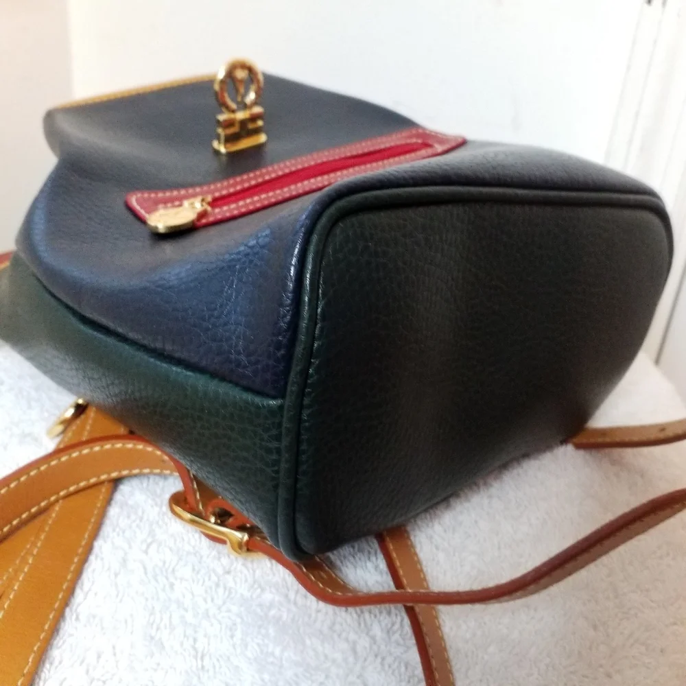 La Tour Eiffel 1887 colorblock Leather mini Backpack